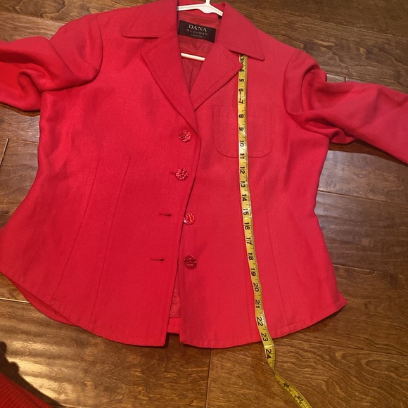 Dana Buchman Red Linen Blazer - Picture 7 of 9